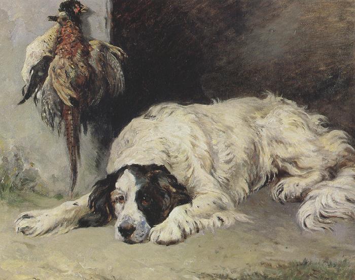 John emms An English Setter at the end of the Day (mk37) France oil painting art